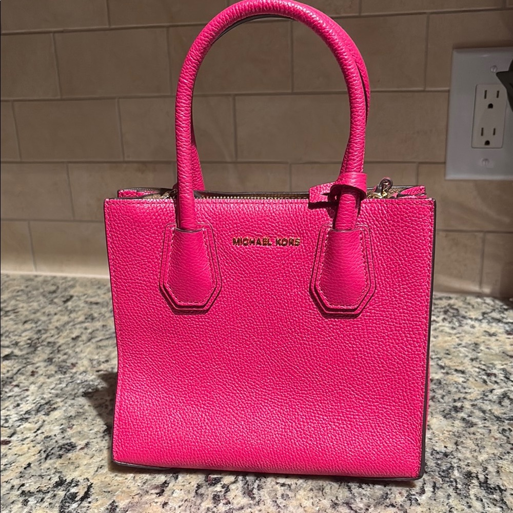 Michael Kors Pink Saffiano Leather Satchel